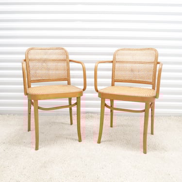 Dinning Accent Chairs Gorgeous Josef Hoffmann Thonet Bentwood Cane Chairs, Vintage Thonet Bentwood Dinning Chairs Made in Poland - Set of 2 