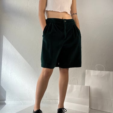 Y2K 'Liz Sport' Green Corduroy Shorts / Medium 
