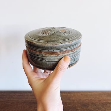 Vintage Studio Pottery Stoneware Ceramic Lidded Container 