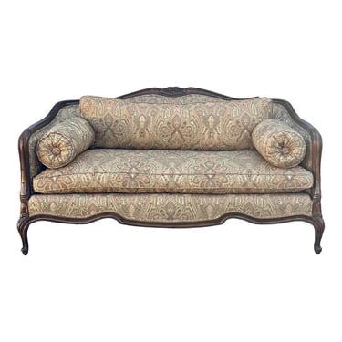 Late 20th Century Upholstered Louis XV French Settees Sofa 