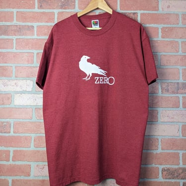 Vintage 90s Zero Skateboards ORIGINAL Crow Graphic Tee - Extra Large 