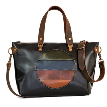 Handmade Leather Purse | Leather Tote Bag | The California Sun 70's Bowler Bag 