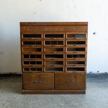 Oak Haberdasher's Cabinet