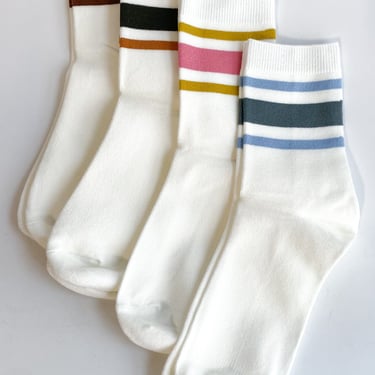 Sporty Stripe Crew Socks
