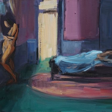 Fine Art Print of Original Painting-Giclee-Archival Print-Figure Study-Angela Ooghe-Nocturne-Figurative-Impressionism-Abstract-Nude 