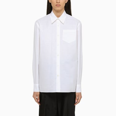 Prada White Jacquard Shirt Women