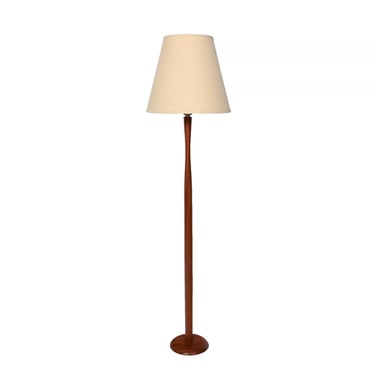 Walnut Floor Lamp Curvy Neck Danish Modern Mid Century Modern 