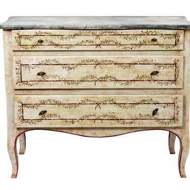 Painted Chest With Faux Marble Top