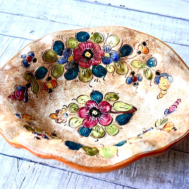 Vintage Italian Glazed Ceramic Plate Home Decor Vintage Gift Collection Gift Table Rustic Decor Lagiara Derutha Ceramic Hand Craftsmanship 