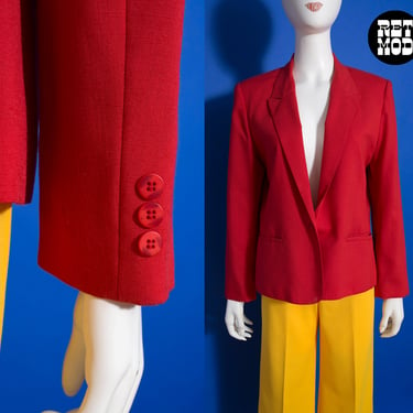 Chic Vintage 70s Red Blazer by Panther 