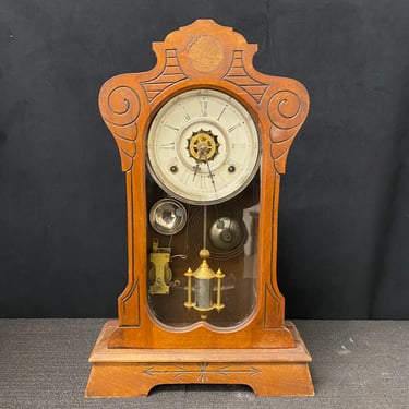 F. Kroeber Clinton with Waterbury Movement and Alarm Clock c. 1880
