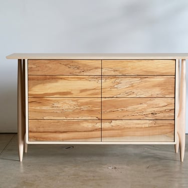 Mid Century Modern Dresser / Solid Maple Dresser / Modern Solid Wood dresser / 8 Drawer Dresser / Japandi Dresser 