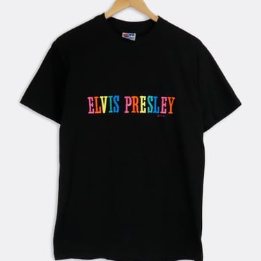 Vintage Elvis Presley Rainbow Embroidered T Shirt Sz M
