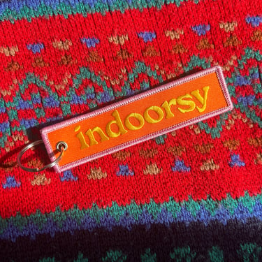 Indoorsy Embroidered Patch Keychain