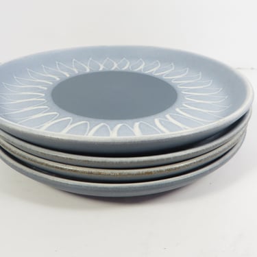 Vintage Denby Echo Blue Dinner Plates - Set of 4 Denby Echo Blue Plates 