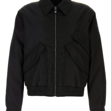 Versace Man Black Nylon Bomber Jacket