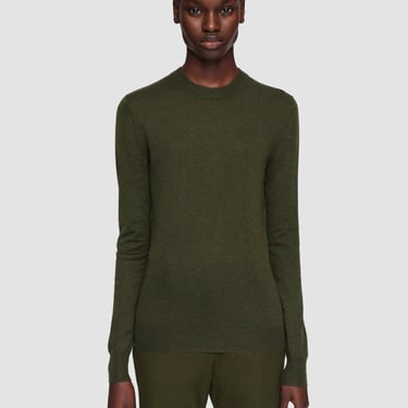 Cashair Round Neck Jumper - Hass Avocado