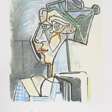 Pablo Picasso, Tete de Femme au Chignon, Lithograph 