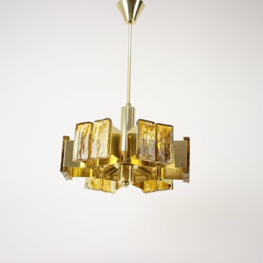 Mid-Century Design Brass Chandelier, 1970s Hungary / Gold Colour / Mid-century / Vintage Chandelier / 