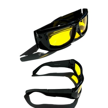 Vintage Sunglasses Black &amp; Yellow