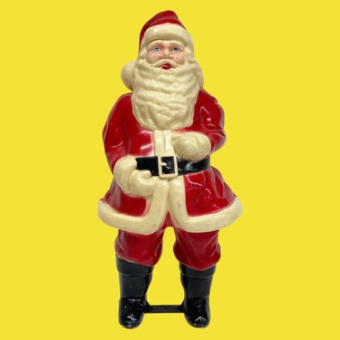 Vintage Santa Claus Blow Mold 1950s Retro Size 16.5" H + Mid Century Modern + Hard Plastic + Lights Up + Cord Kit + Christmas Decor + Xmas 