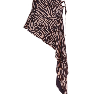 The Attico Women Zebra Print Mini Skirt