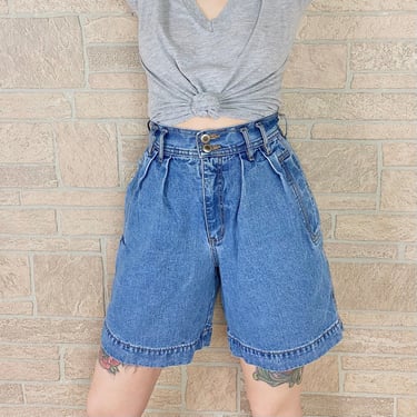 80's Forenza Baggy Fit Jean Shorts / Size 24 25 