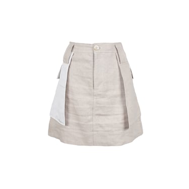 GANNI Linen Mini Skirt