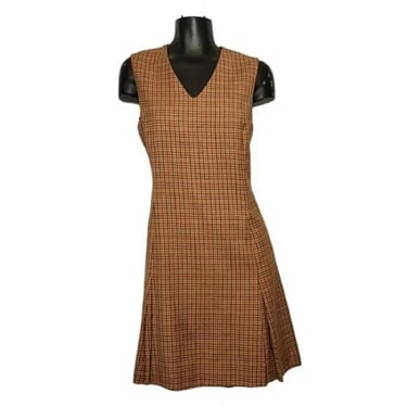 90s Vintage LAURA ASHLEY Plaid Tennis Dress, Pleated Skirt, Preppy Schoolgirl Academia, Sleeveless Mini, 1990s Vintage Clothing 