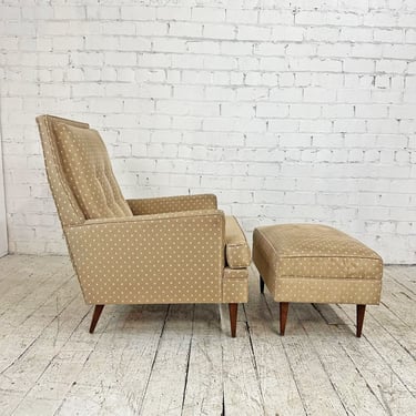 Classic Mid-Century Armchair &amp; Ottoman