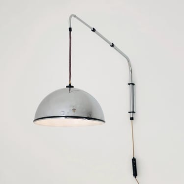 Mid century Wall-Mounted Adjustable Pendant Lamp | Height & Length | Bauhaus design, 1980s Italy 