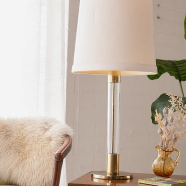 Brass &amp; Glass Table Lamp