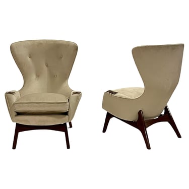 Adrian Pearsall Wing Chairs, Pair
