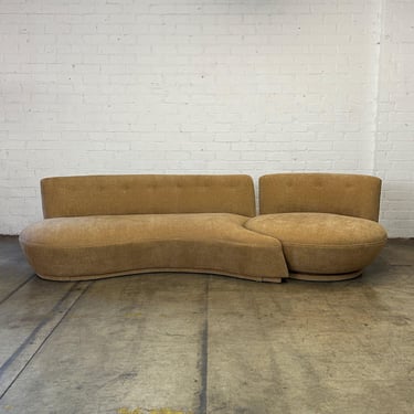 Kagan style Vintage Sofa and Swivel Chair 