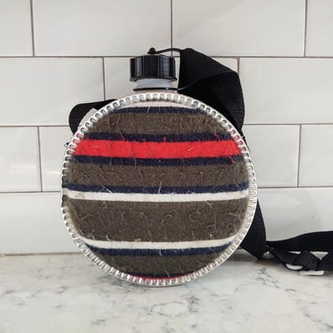 Vintage 7" Wool Covered Aluminum Canteen 