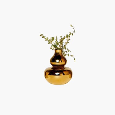 Mini double gourd vase, metallic gold