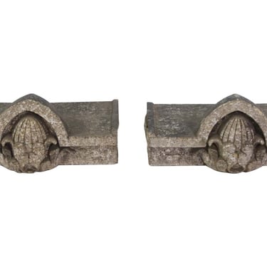 Pair of Architectural Acorn Terra Cotta Cornice Stones