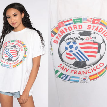 World Cup 1994 Shirt San Francisco Soccer Shirt Tshirt 90s Vintage T Shirt Football Graphic Print Tee 1990s Extra Large xl 
