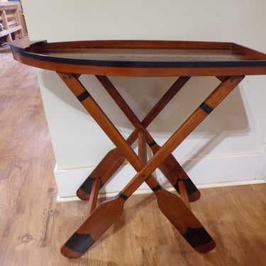 Wooden Boat Serving Table