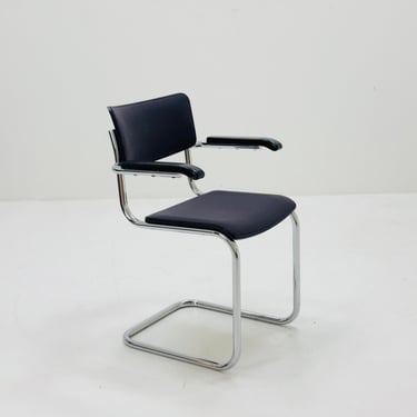 Mid century Thonet S 43 F cantilever Grey desk chair 1980s 