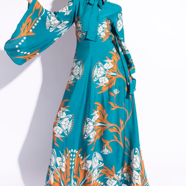 LA DOUBLE J  Blue Kimono Sleeve Gown (Sz. S)