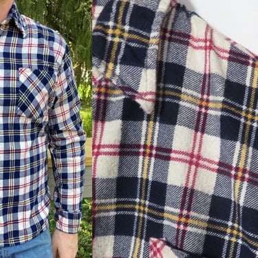 Vintage Fruit Of The Loom Plaid Flannel Size M 