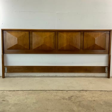 Mid-Century Diamond Front King-Size Headboard by United Furniture 