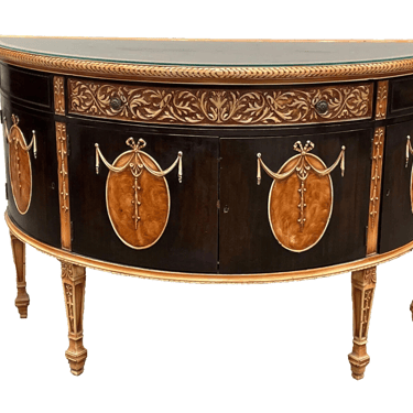 Server, Demilune, Neo Classical Poly-Chrome and Mahogany, French Influence!!