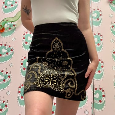 The Hippie Shake Black & Gold Skirt