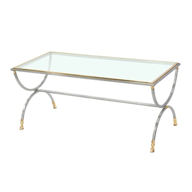 Sculptural Coffee Table in Steel and Brass with Hoof Motif 1960s - SOLD