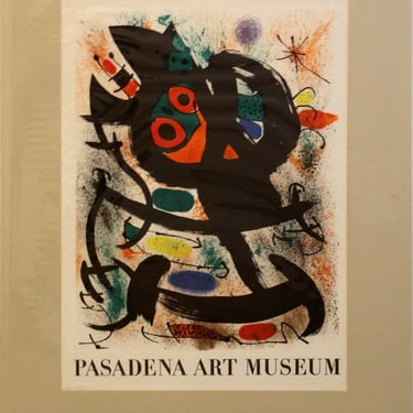 Joan Miro Pasadena Art Museum Vintage Exhibition Poster 1969 Unframed 