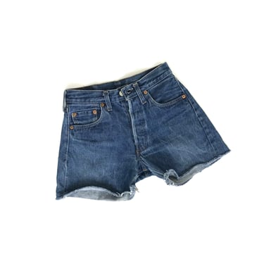 Levi's Vintage Selvedge Redline 501 Cut Off Jean Shorts / Size 22 23 XXS 