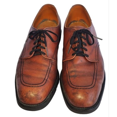 Vintage Men's Red Wing Oxford Shoes Lace Up 9340 Size 9D Tan Red Brown Leather 