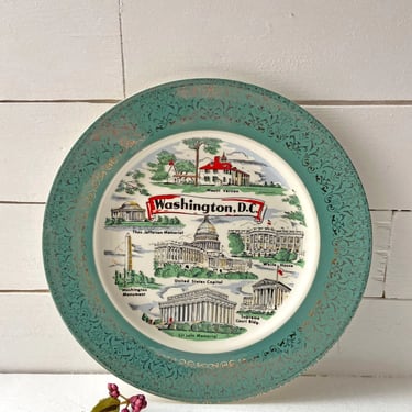 Vintage Washington, D.C. Collectors Plate // Washington, D.C. Lover, Collector // Perfect Gift 